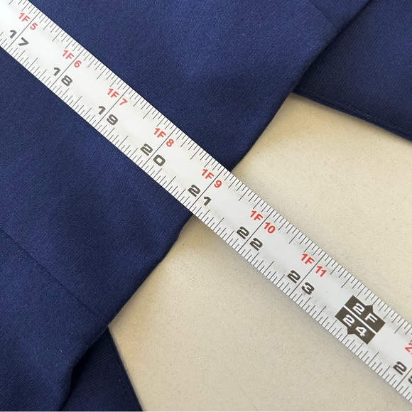 Ricki’s Blazer Slim Fit Cropped Ponte Knit Open Front 3/4 Sleeves Blue Size XS - Picture 12 of 16
